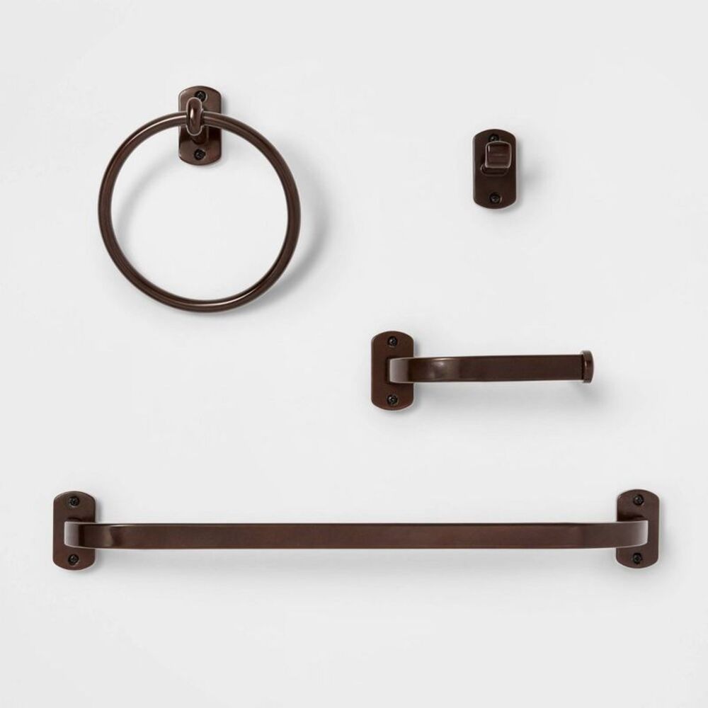 Threshold - 4pc Bath Hardware Set Oil Rubbed Bronze - Threshol Yellow